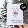 Eco Birthday Card "Woolly Sweet"