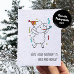 Eco Birthday Card "Woolly and Wild"